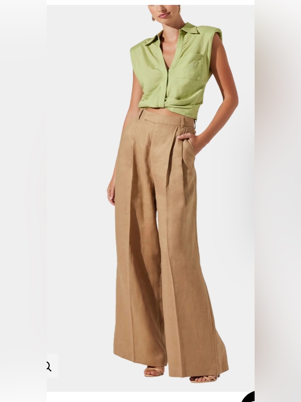 ASTR the Label Katelynn Top Celery Green Size Small